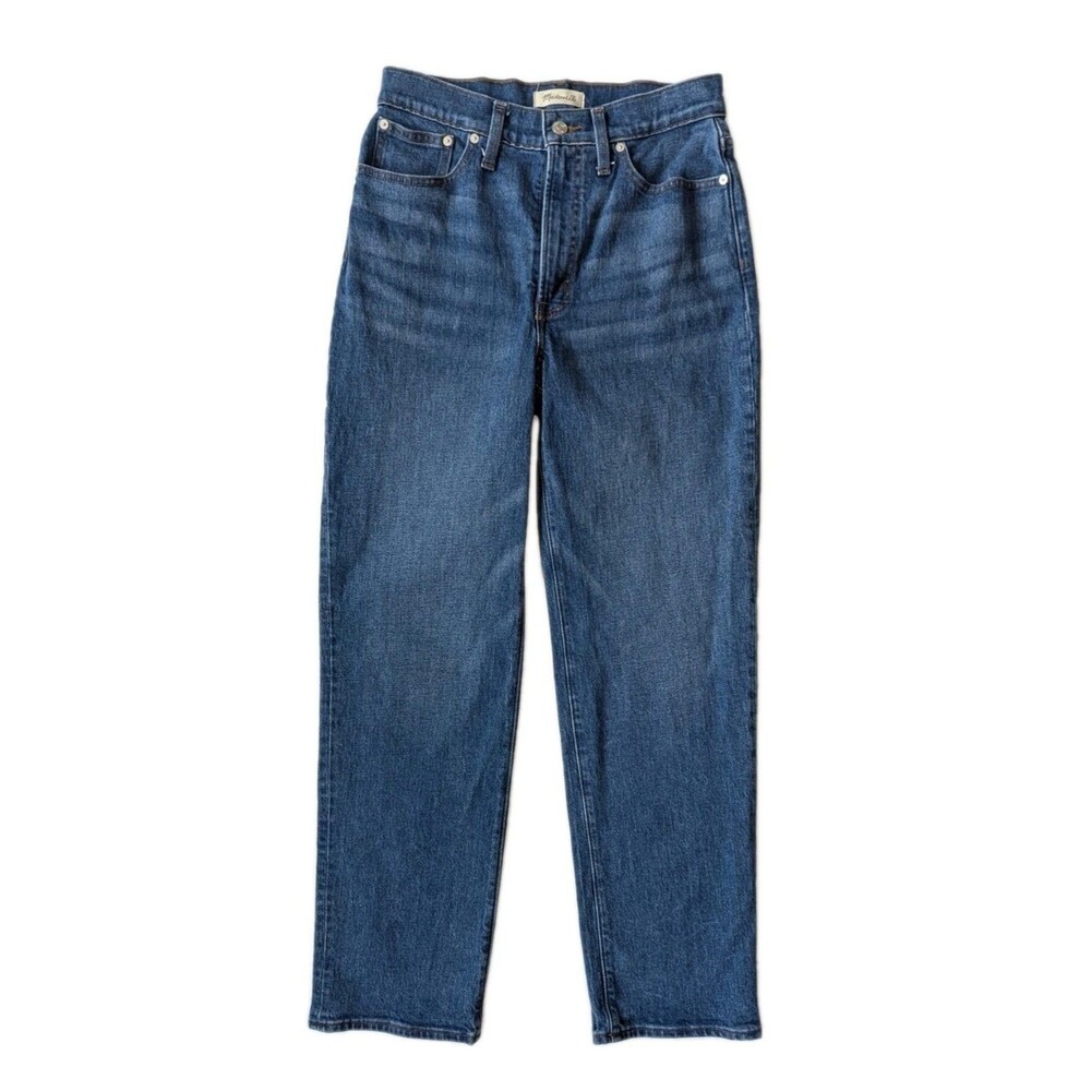 Madewell The Perfect Vintage Straight Jean Medium Wash High Rise Ankle Size 28